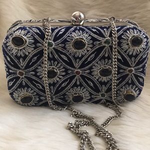Gorgeous evening BUNAI Hardcase  Jeweled Bag